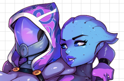 Tali'zorah And Liara T'soni Sticker | Mass Effect Vinyl Sticker NSFW Liara T'soni sticker,Mass Effect sticker,stickers,sfw sticker