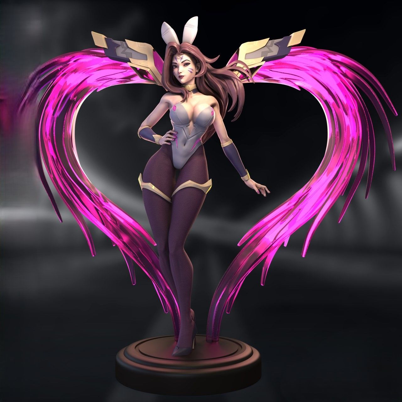 KaiSa Bunny Statue | League of Legends Fan Art by Azerama SFW,NSFW 3d printed,3d printed statue,nsfw statue,KaiSa Bunny statue,league of legends statue
