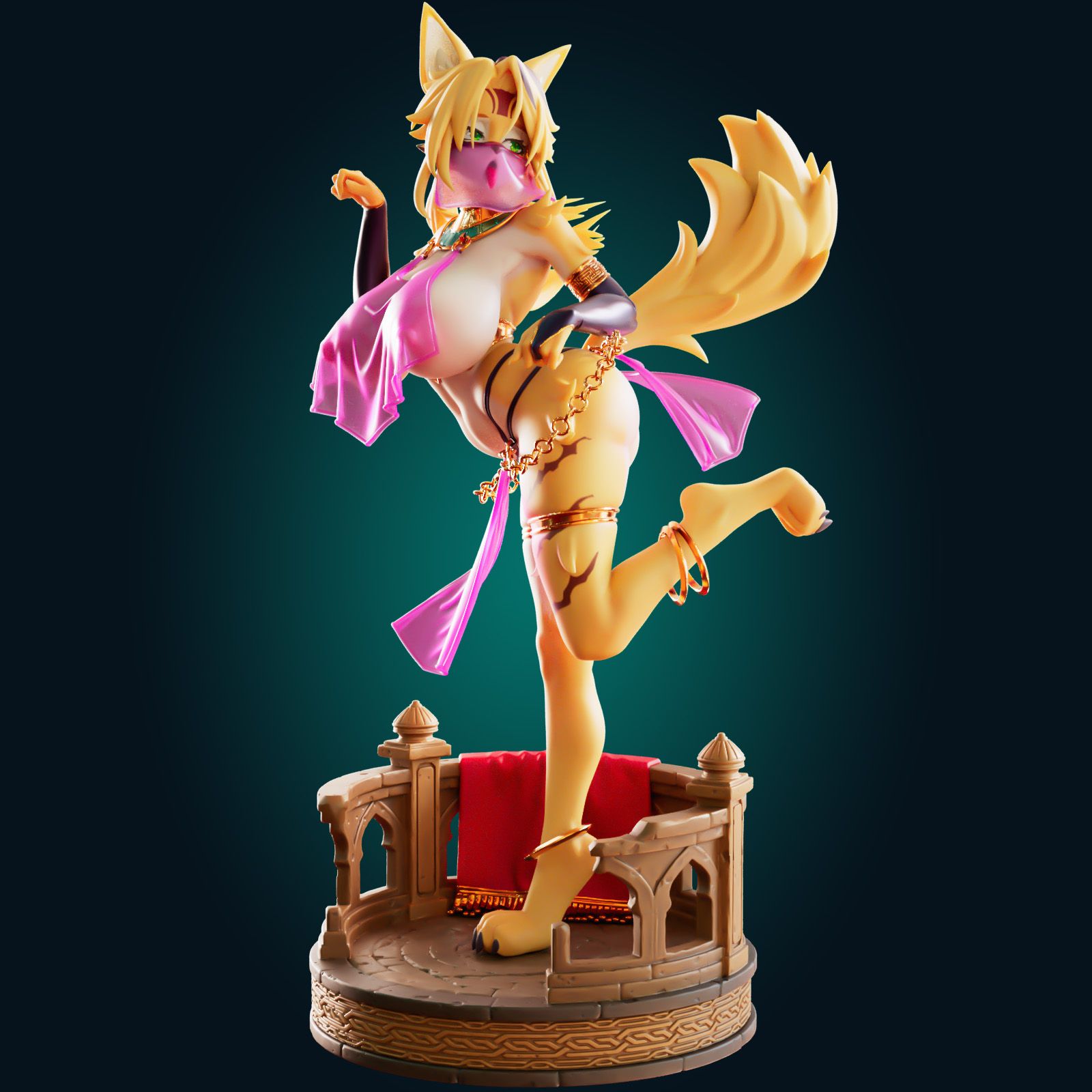 Pulchra Fellini Cat Girl Statue | Zenless Zone Zero Fanart von Officer Rhu SFW,NSFW,Futa 3d printed statue,3d printed,3d printed figure,Zenless Zone Zero Statue,Pulchra Statue,futa statue,futa figurines,futanari figurines,futanari statue,furry statue