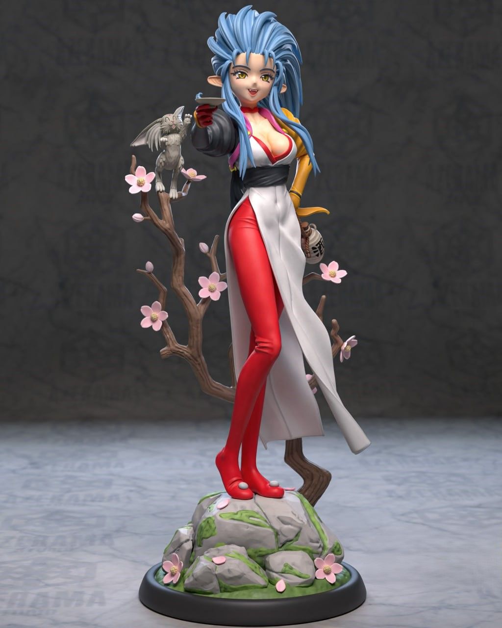 Ryoko Hakubi Statue | Tenchi Muyo Fan Art by Azerama SFW,NSFW 3d printed,3d printed statue,nsfw statue,Ryoko Hakubi statue,Tenchi Muyo statue