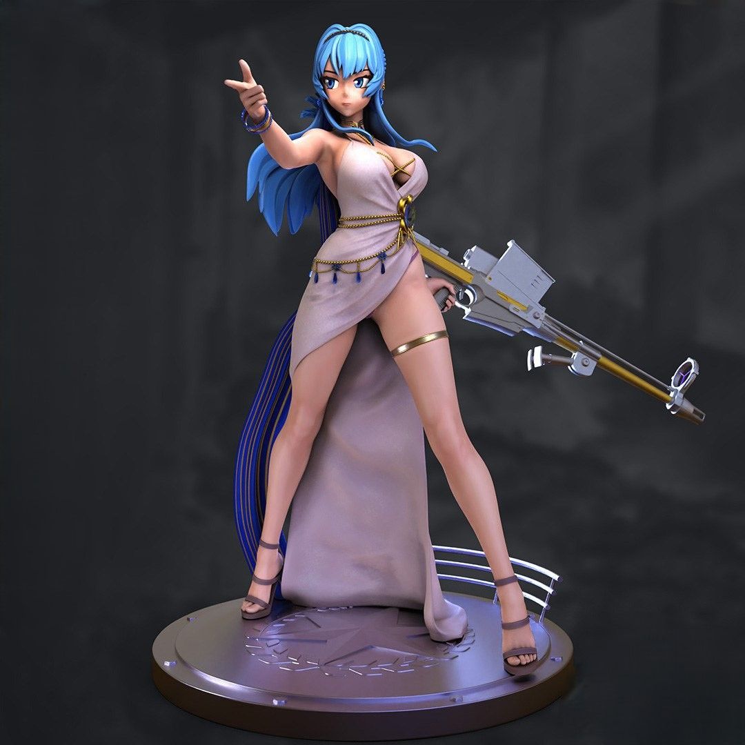 Helm Statue | NIKKE Fan Art by Azerama SFW,NSFW 3d printed,3d printed statue,nsfw statue,Helm statue,nikke statue