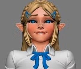 Student Zelda Statue | The Legend of Zelda Fan Art by Digital Dark SFW,NSFW,Futa 3d printed statue,3d printed,nsfw statue,futa statue,3d printed figure,Student Zelda Statue,The Legend of Zelda Statue