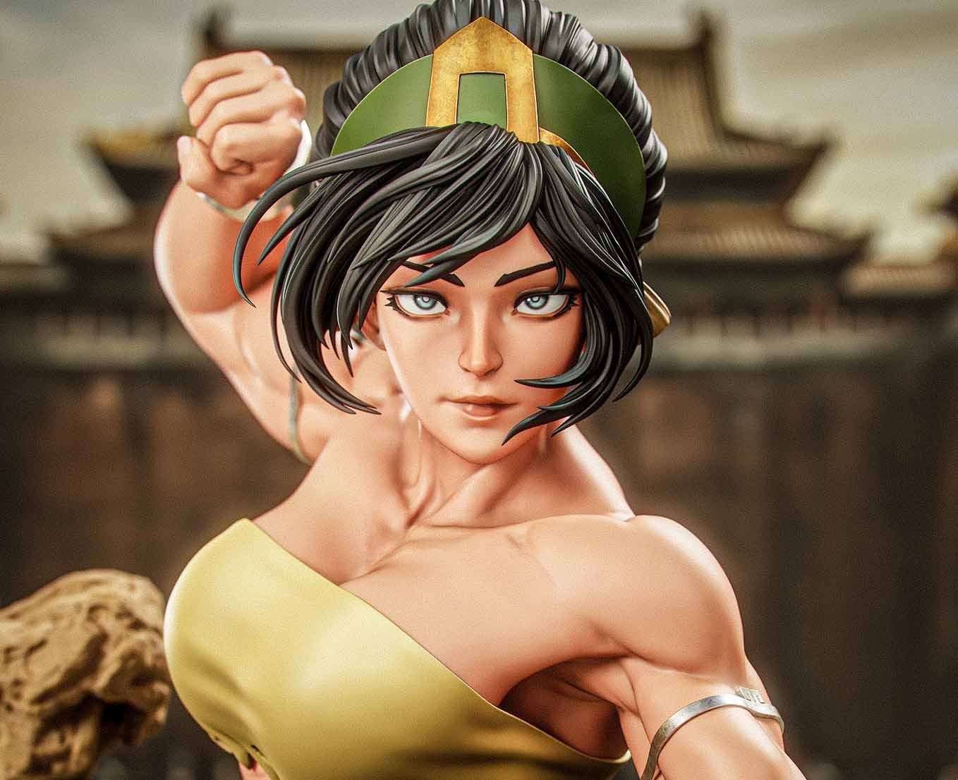 Toph Beifong Statue | Avatar Last Airbender Fan Art by Gatsu SFW,NSFW,Futa 3d printed statue,3d printed,nsfw statue,futa statue,Toph Beifong Statue,Avatar Last Airbender statue,futa figurines,futanari figurines,futanari statue,furry statue