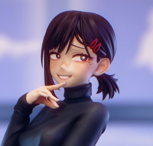 Estatua Kobeni Higashiyama| Chainsaw Man Fan art por EggmaStudios SFW,NSFW 3d printed statue,3d printed,3d printed figure,Kobeni Higashiyama Statue,Chainsaw Man Statue,nsfw statue