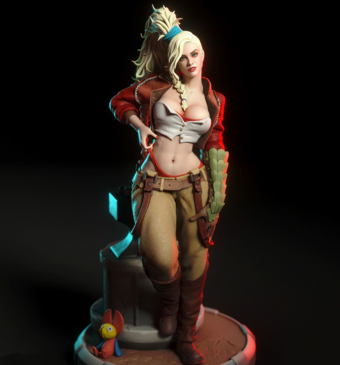 Gemma Blacksmith Statue | Monster Hunter Wilds Fan Art by TorridaMinis SFW,NSFW 3d printed,3d printed statue,nsfw statue,3d printed figure,Monster Hunter Wilds Statue,Gemma Blacksmith Statue