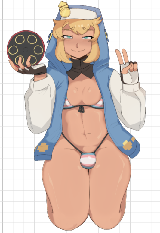 Bridget Bikini Sticker | Guilty Gear Vinyl-Sticker SFW stickers,Guilty Gear sticker,Bridget sticker,sfw sticker