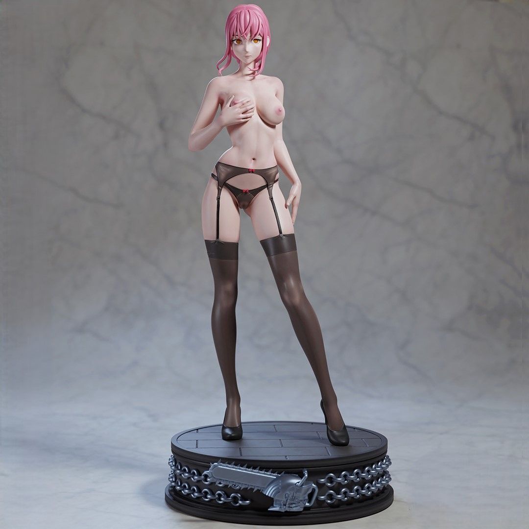 Makima Statue | Chainsaw Man Fan Art by Azerama SFW,NSFW 3d printed,3d printed statue,nsfw statue,Makima statue,Chainsaw Man statue