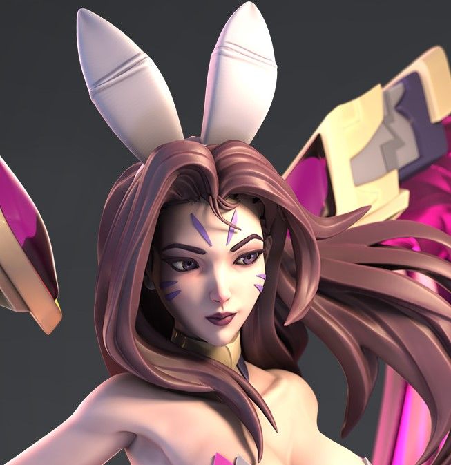 KaiSa Bunny Statue | League of Legends Fan Art by Azerama SFW,NSFW 3d printed,3d printed statue,nsfw statue,KaiSa Bunny statue,league of legends statue