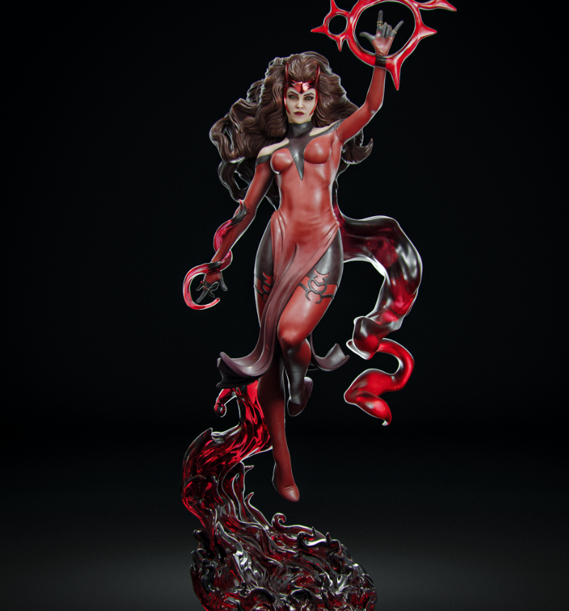 Scarlet Witch Hellfire Gala Statue | Marvel Fan Art by Abe3D SFW 3d printed statue,sfw statue,Scarlet Witch Hellfire Gala Statue,3d printed figure,3d printed,marvel statue