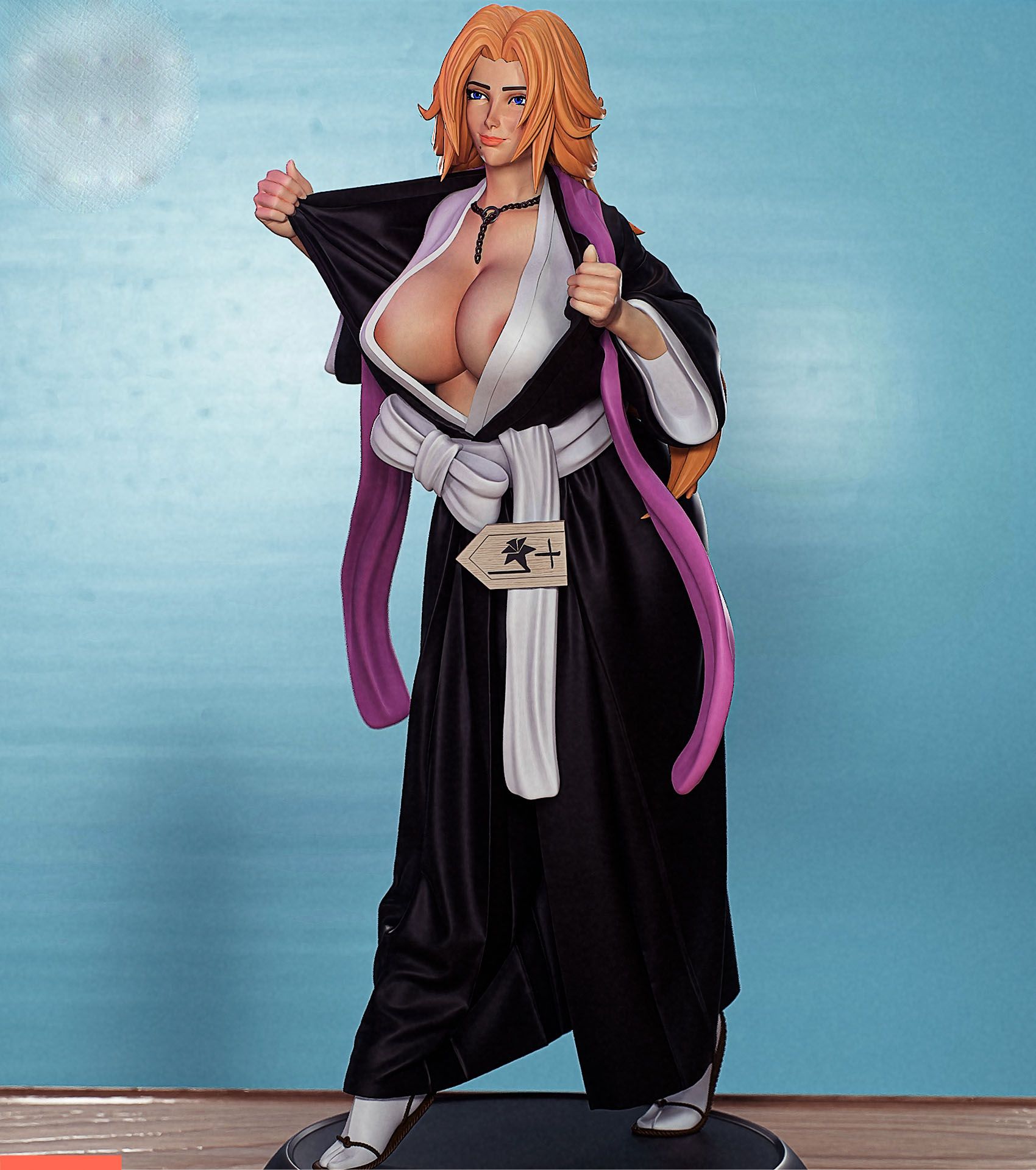 Rangiku Matsumoto Statue | Bleach Fan Art by PEACHFIGURE SFW,NSFW 3d printed,3d printed statue,Rangiku Matsumoto statue,Bleach statue,nsfw statue