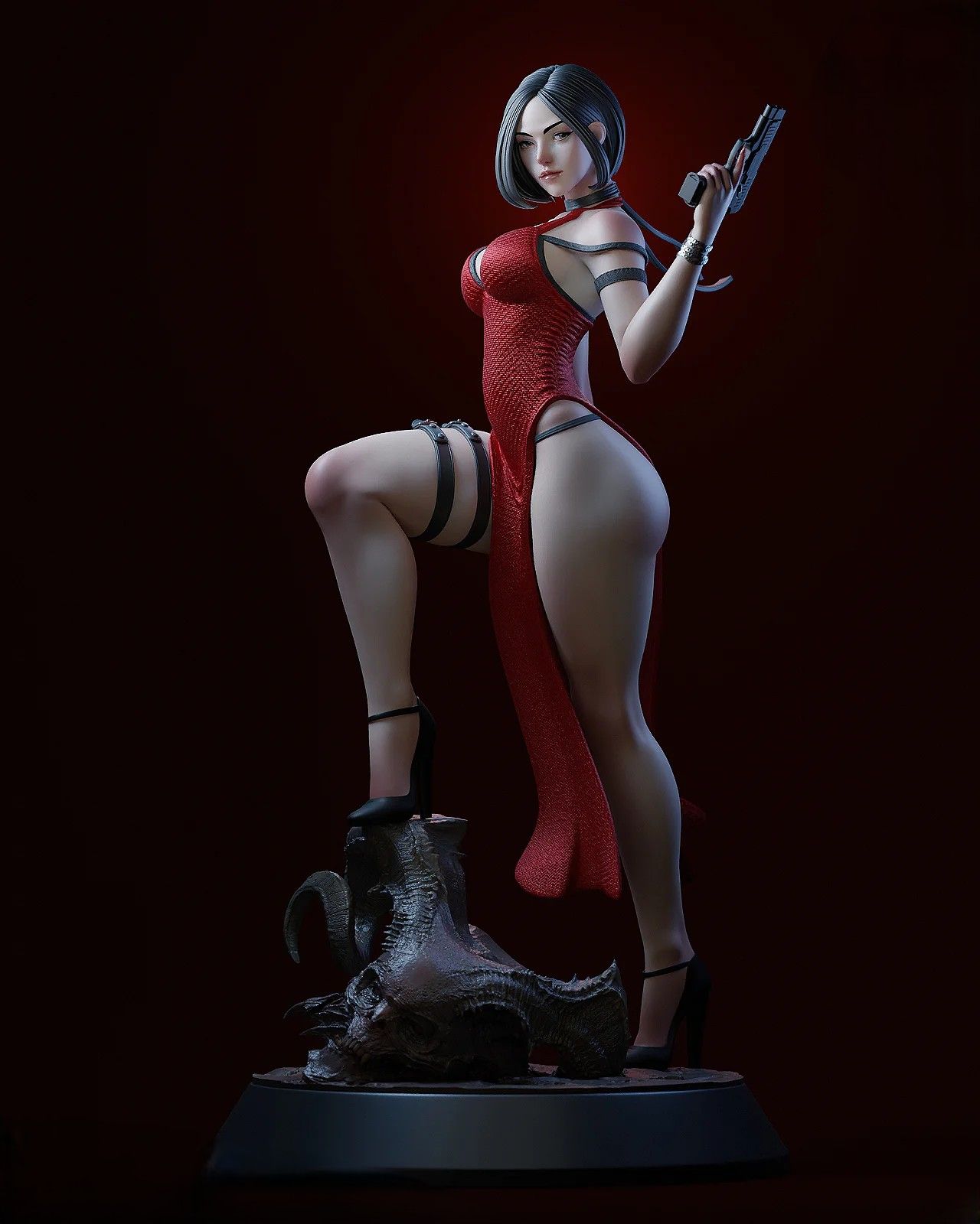 Ada Wong v2 Statue | Resident Evil Fan Art by E.S Monster SFW,NSFW 3d printed,3d printed statue,Resident Evil Statue ,nsfw statue,Ada Wong statue