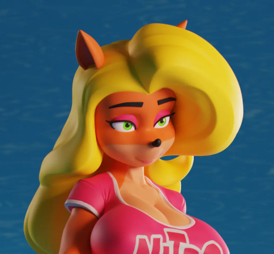 Tawna Statue | Crash Bandicoot Fan Art by PolyBitsArt SFW,NSFW 3d printed statue,3d printed,nsfw statue,3d printed figure,Tawna Statue,Crash Bandicoot statue