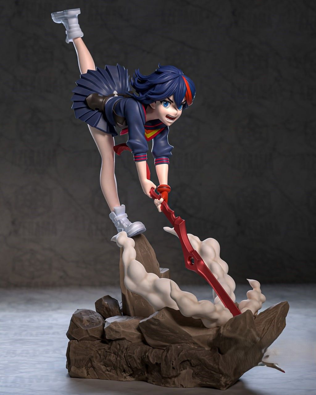 Ryuko Matoi Statue | Kill la Kill Fan Art by Azerama SFW,NSFW 3d printed,3d printed statue,nsfw statue,Ryuko Matoi statue,Kill la Kill statue