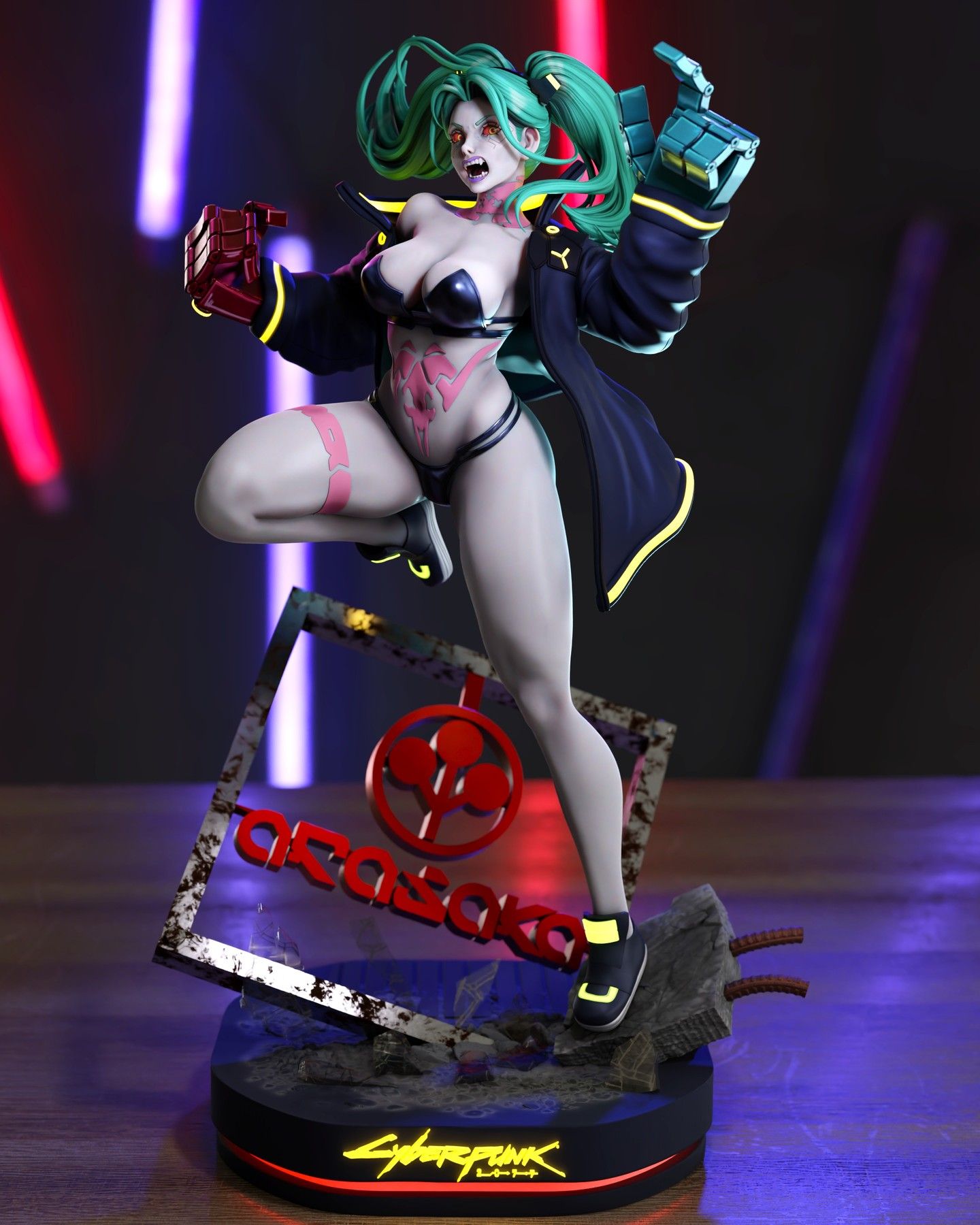 Rebecca Statue | Cyberpunk Edgerunners Fan Art by Momoji3d SFW,NSFW null