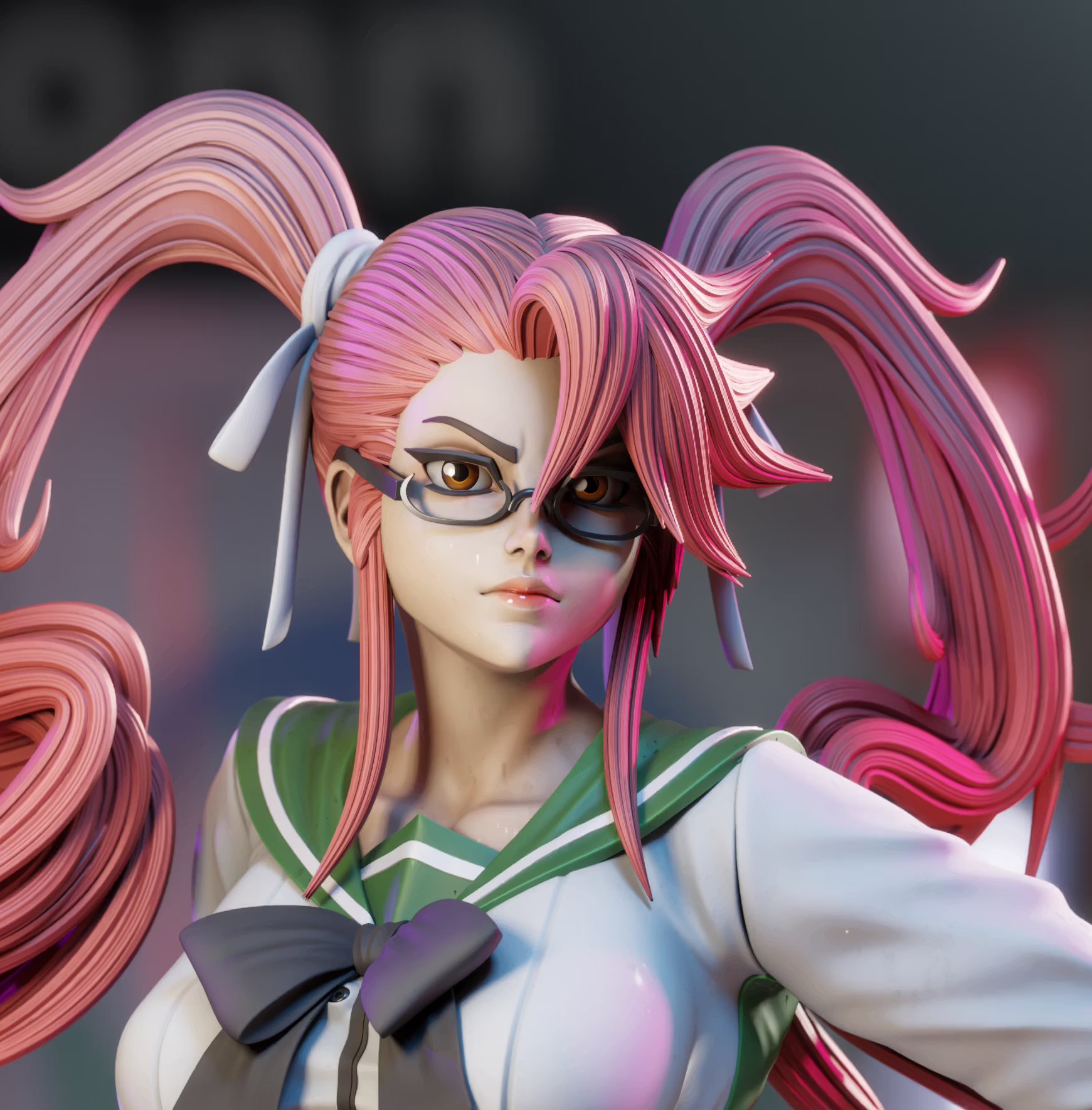 Saya Takagi Statue | Highschool of the Dead Fan Art by 3Dmoonn SFW,NSFW 3d printed,3d printed statue,Saya Takagi Statue,Highschool of the Dead statue,nsfw statue