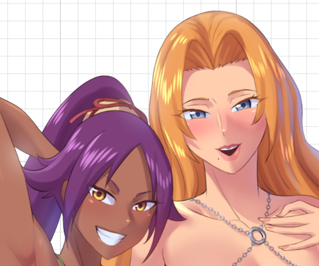 Rangiku x Yoruichi Bikini Futa Sticker | Bleach Futanari Stickers Ecchi Cartoon Futa futa sticker,stickers,Matsumoto Rangiku sticker,Shihouin Yoruichi sticker,Bleach sticker,futanari sticker