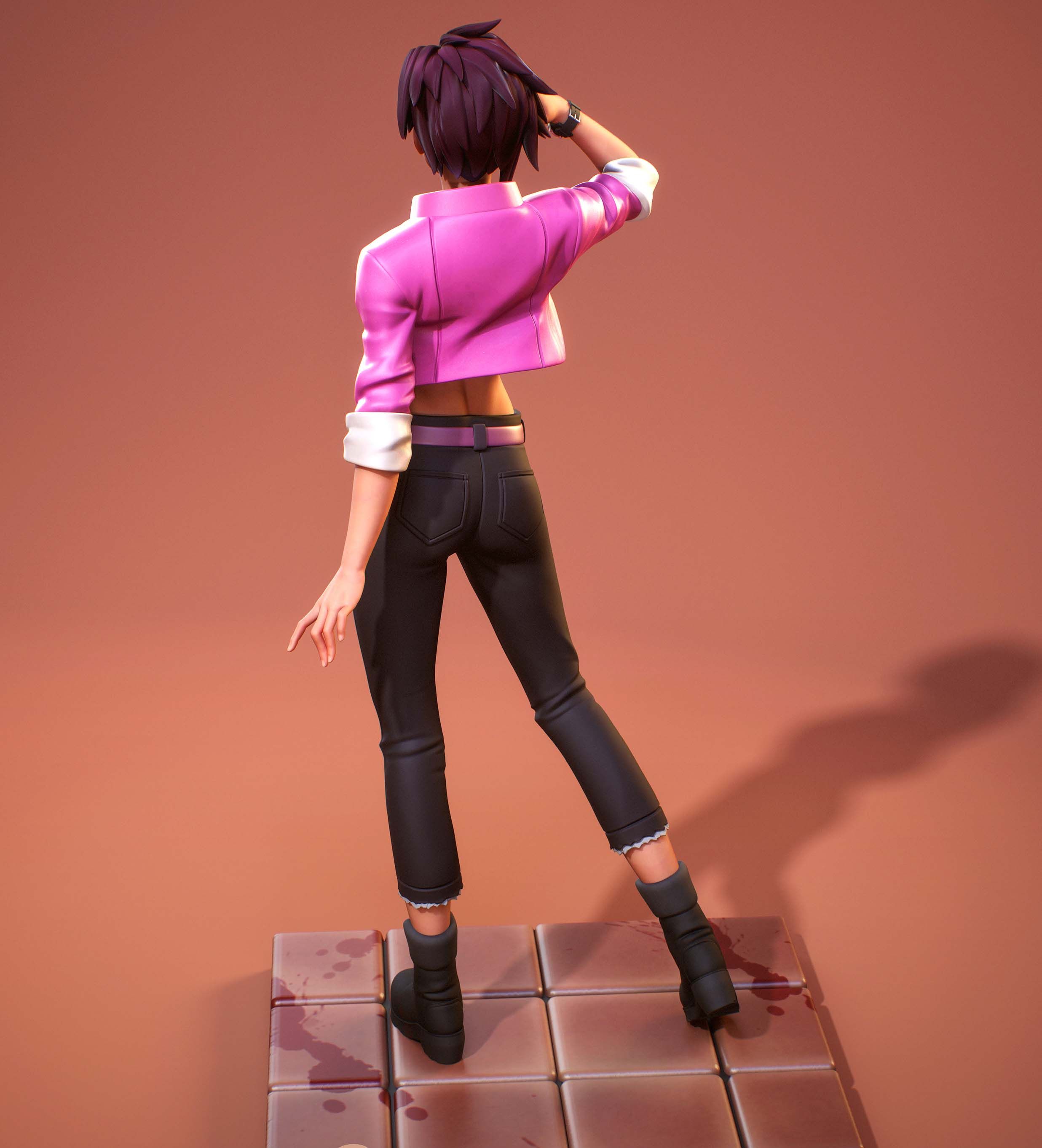 Invisigal Statue | Blonde Blazer Fan Art by Kuru Figure SFW 3d printed statue,Dispatch statue,Invisigal statue,3d printed figure,3d printed