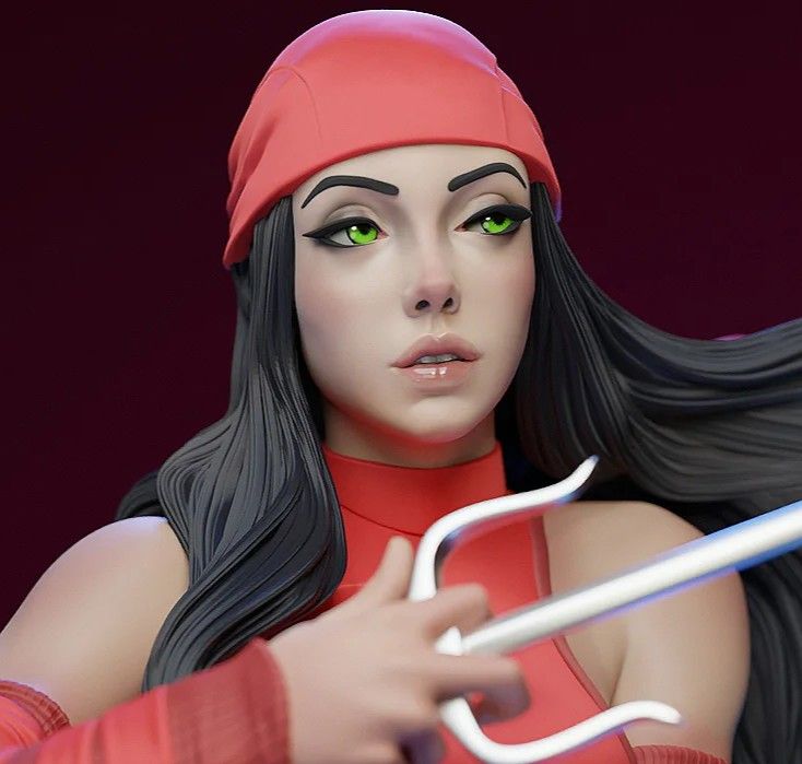 Elektra Statue | Marvel Fan Art by E.S Monster SFW,NSFW 3d printed,3d printed statue,Elektra Statue ,nsfw statue,Marvel statue 
