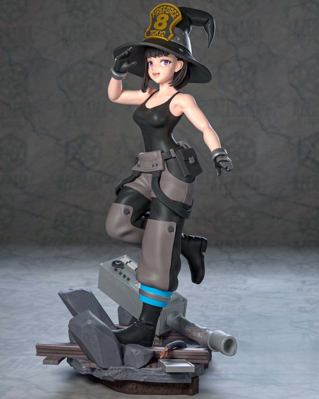 Oze Maki Statue | Fire Force Fan Art by Azerama SFW,NSFW 3d printed,3d printed statue,nsfw statue,Oze Maki statue,Fire Force statue
