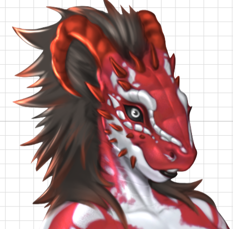 Red Dragon Bust Furry Girl Sticker | Original Vinyl Sticker NSFW furry sticker,nsfw sticker,stickers,red dragon furry