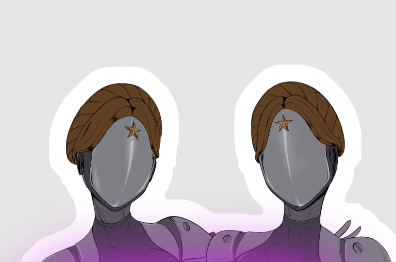 The Twins v1 Sticker | Atomic Heart Vinyl Sticker NSFW atomic heart sticker,stickers,the twins sticker,nsfw sticker