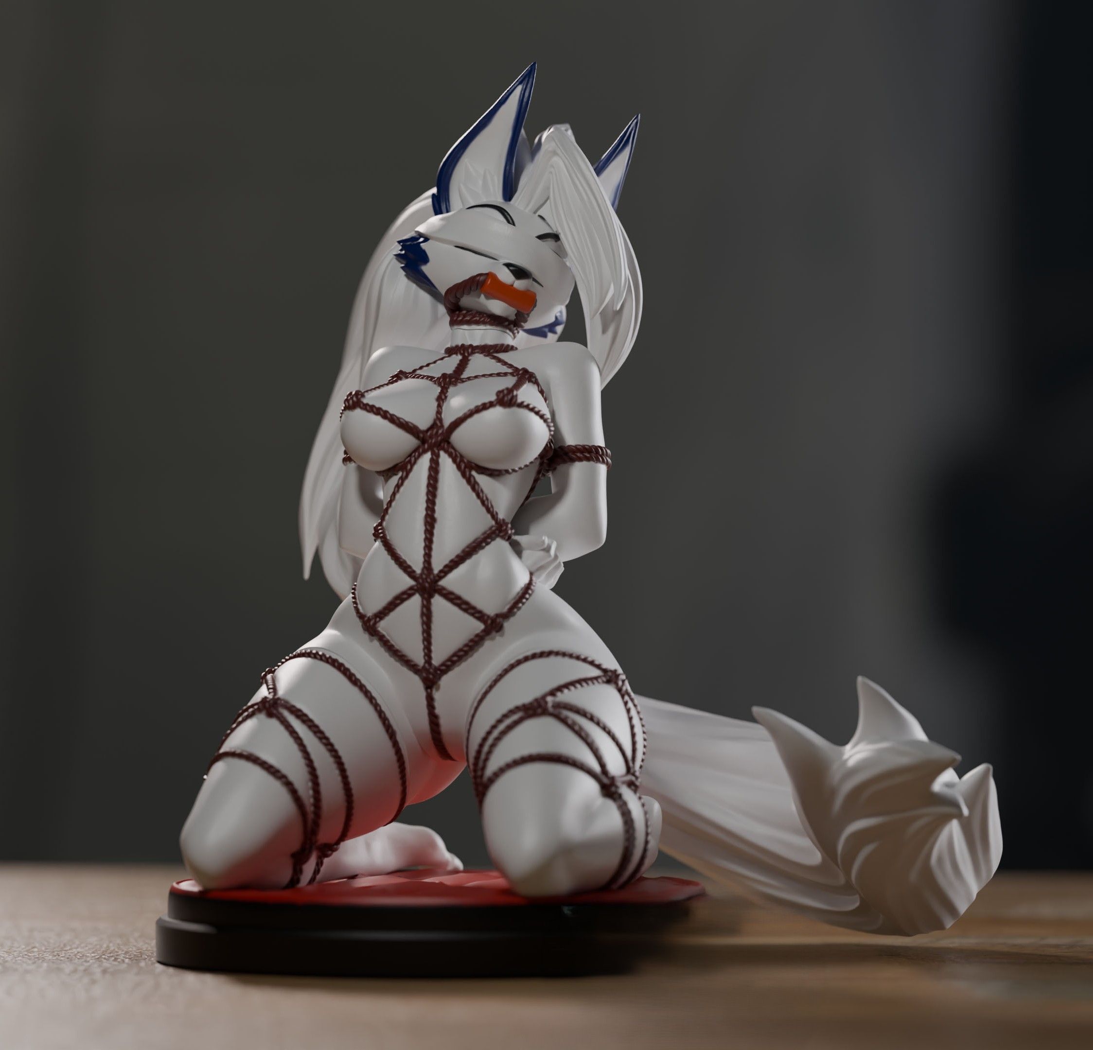 Figura Loona Shibari | Helluva Boss Fanart autorstwa Gibly SFW,NSFW 3d printed statue,3d printed,Helluva Boss Statue,nsfw statue,3d printed figure,Loona Statue