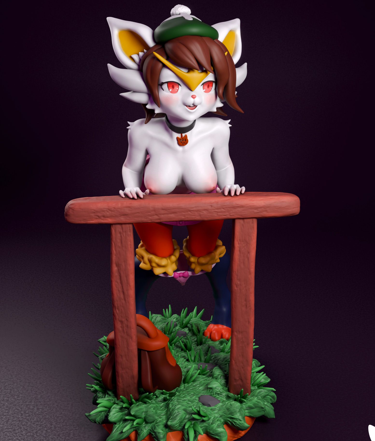 Bunny Gloria Furry Statue | Pokémon Fan Art by mowmaw NSFW,Futa 3d printed,Bunny Gloria statue,futa statue,Pokémon statue,furry statue,nsfw statue,futa figurines,futanari figurines,futanari statue