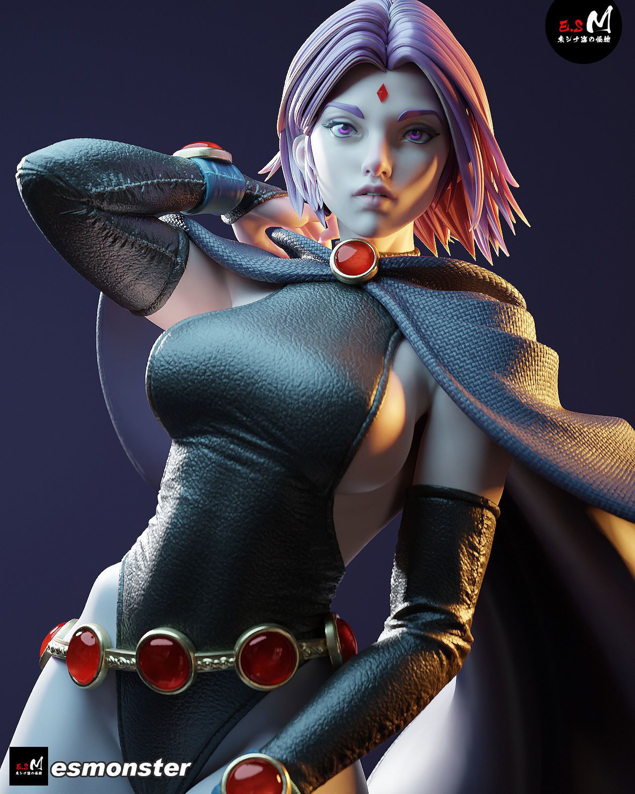Raven Statue | DC Fan Art by E.S Monster SFW,NSFW null