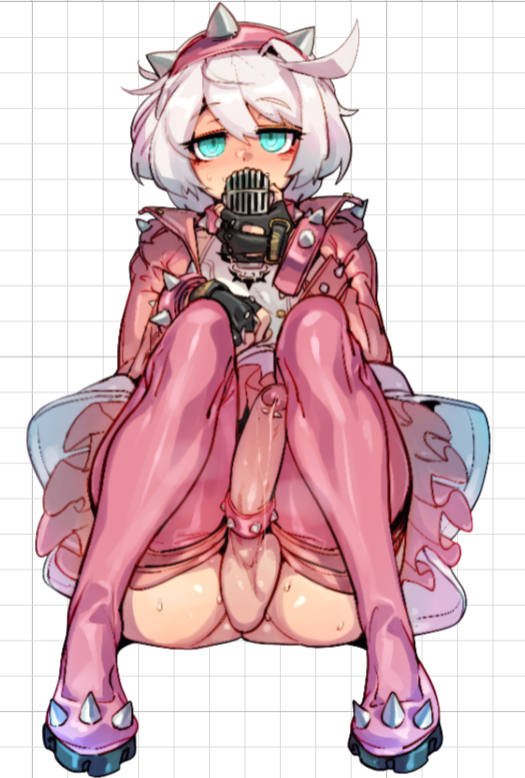 Elphelt Valentine Shy Sticker | Guilty Gear Vinyl-Sticker SFW,Futa stickers,Guilty Gear sticker,Elphelt Valentine sticker,futa sticker,sfw sticker,futanari sticker