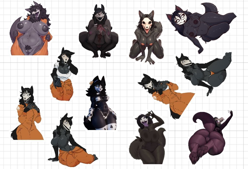 Malo Mega Pack Sticker | SCP Vinyl Sticker NSFW furry sticker,malo sticker,nsfw sticker,scp sticker,monster girl