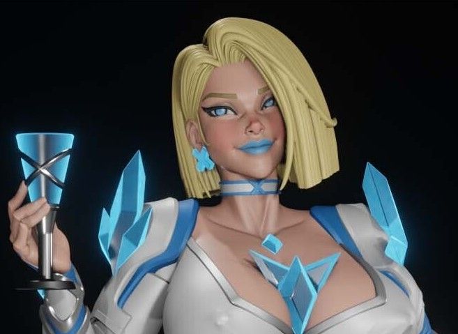 Emma Frost Statue | Marvel Rivals Fan Art by Digital Dark SFW,NSFW,Futa 3d printed statue,3d printed,nsfw statue,futa statue,3d printed figure,Emma Frost Statue