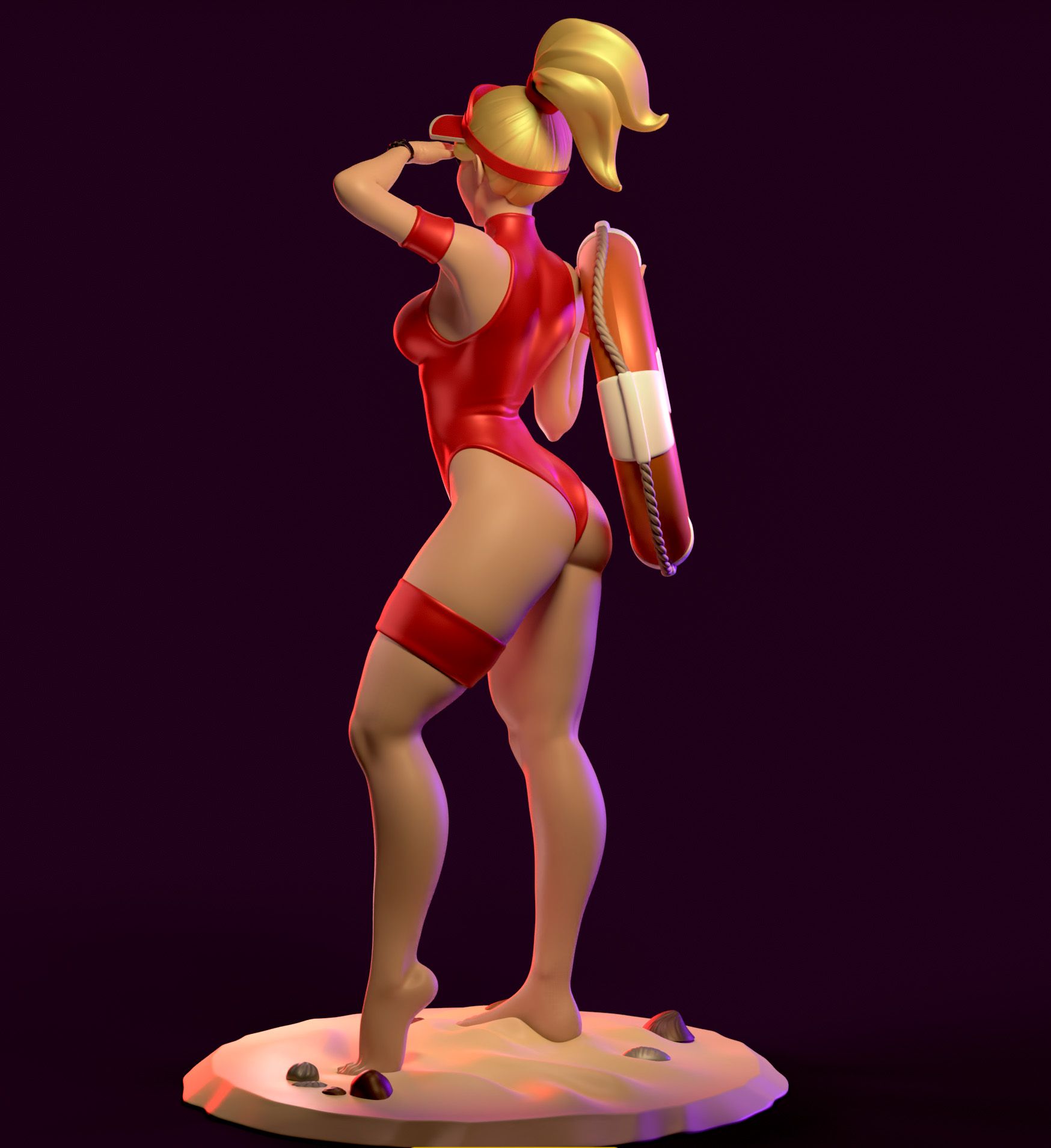 Mercy Lifeguard Statue | Overwatch Fan Art by Azaak3d SFW 3d printed statue,3d printed,sfw statue,Overwatch statue,Mercy statue