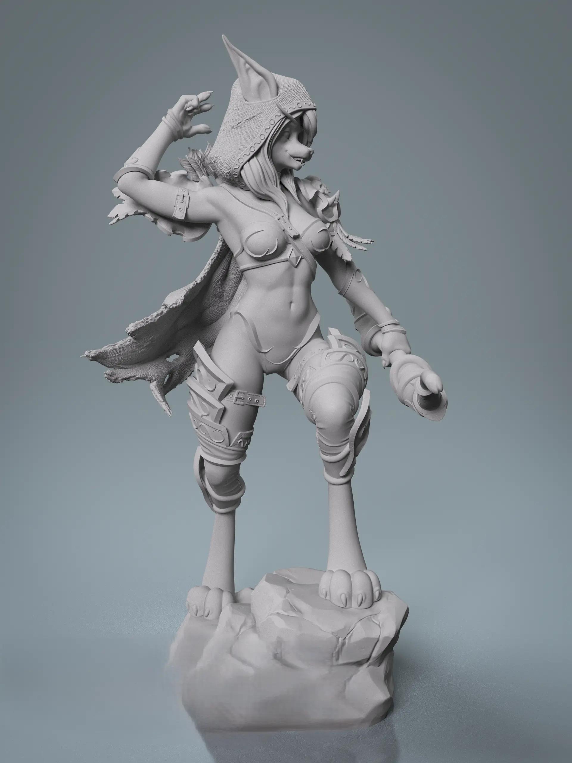 Sylvanas Windrunner Furry Statue | World of Warcraft Fan Art by Anyonensfw SFW,NSFW,Futa 3d printed,3d printed statue,nsfw statue,futa statue,furry statue,Sylvanas Windrunner Statue,World of Warcraft Statue