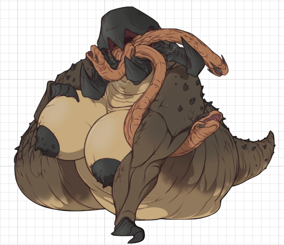 Graboid NSFW Furry Girl Sticker | Tremors Vinyl Sticker NSFW stickers,Tremors sticker,Graboid sticker,furry sticker,nsfw sticker