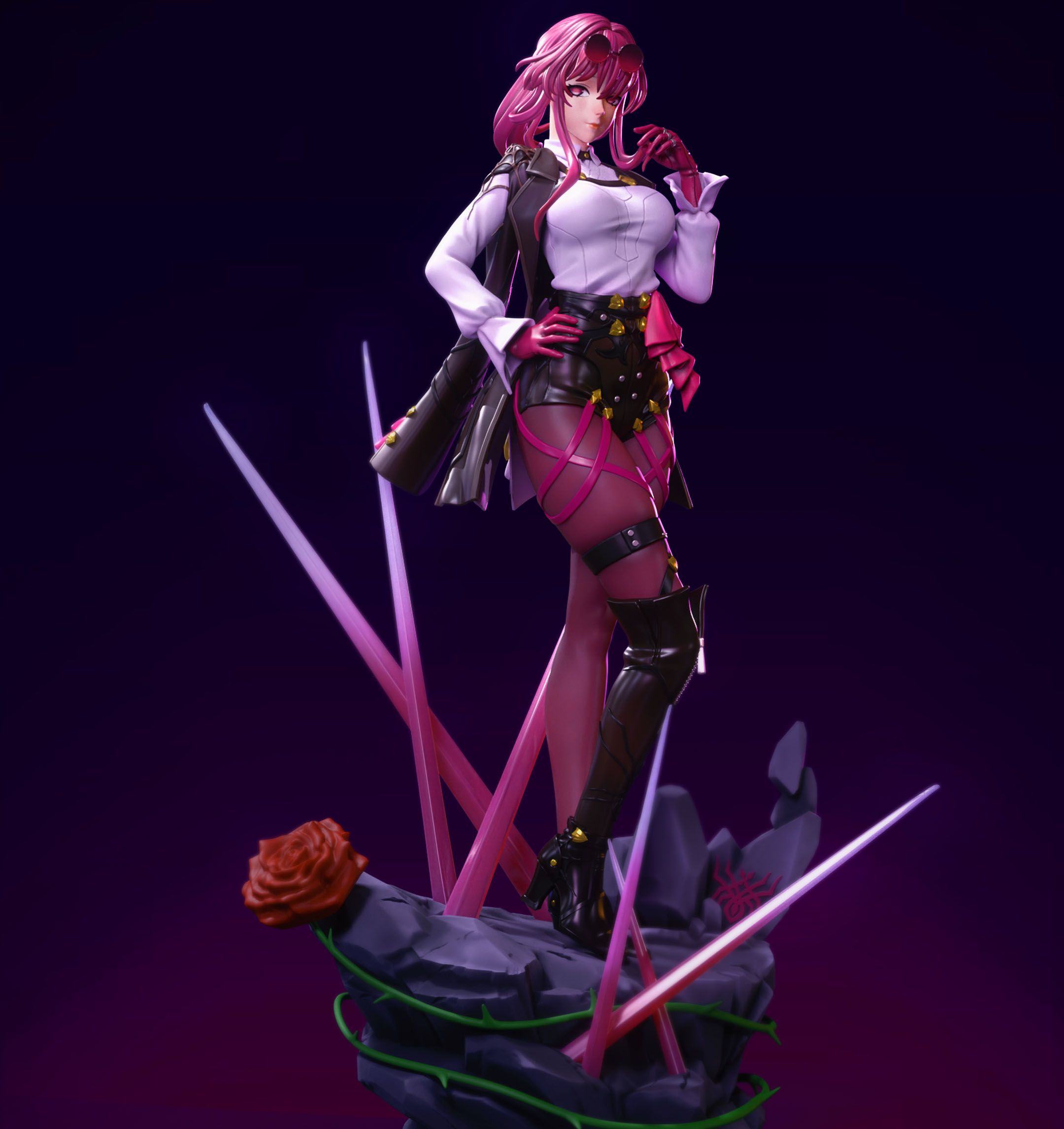 Kafka Statue | Honkai: Star Rail Fan Art by CW Studios SFW,NSFW 3d printed statue,Kafka statue,3d printed,Honkai: Star Rail Statue,3d printed figure,nsfw statue