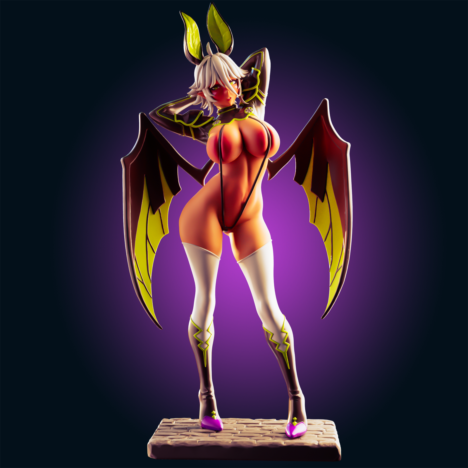 Zest Demon Statue | Shinmai Maou no Testament Fan Art by Officer Rhu SFW,NSFW,Futa 3d printed,Zest Demon statue,futa statue,Shinmai Maou no Testament statue,furry statue,nsfw statue