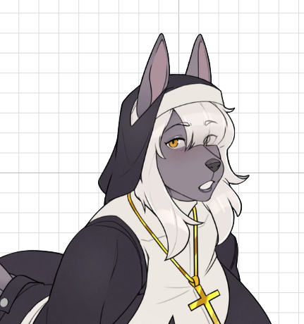 Maria Nun Furry Sticker | Original Vinyl Sticker SFW sfw sticker,stickers,Maria Nun Furry sticker,original sticker