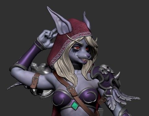 Sylvanas Windrunner Furry Statue | World of Warcraft Fan Art by Anyonensfw SFW,NSFW,Futa 3d printed,3d printed statue,nsfw statue,futa statue,furry statue,Sylvanas Windrunner Statue,World of Warcraft Statue
