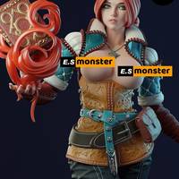 Estatua Triss Merigold | The Witcher Fan art por E.S Monster SFW,NSFW 3d printed statue,3d printed,nsfw statue,3d printed figure,Triss Merigold Statue,The Witcher Statue