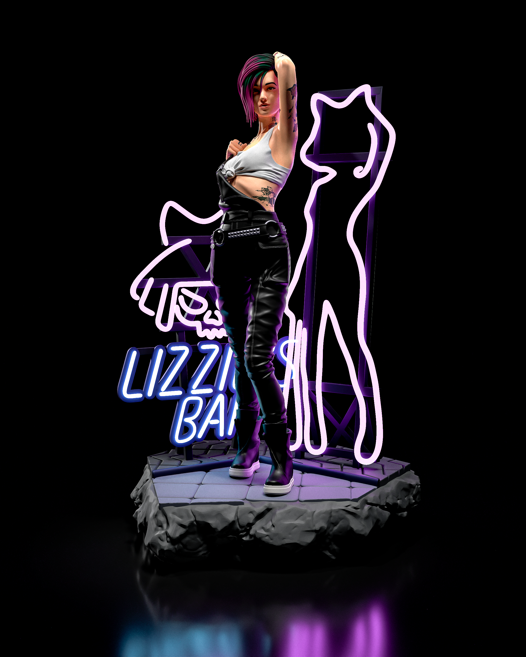 Judy Statue | Cyberpunk2077 Fan Art by H3LL