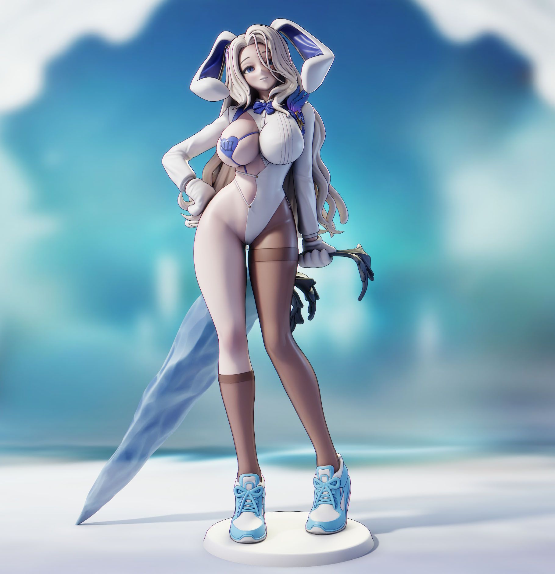 Bunny Darian Statue | Brown Dust II Fan Art by FunserviceSTL SFW,NSFW,Futa 3d printed,3d printed statue,nsfw statue,futa statue,Bunny Darian Statue,Brown Dust II Statue,futa figurines,futanari figurines,futanari statue