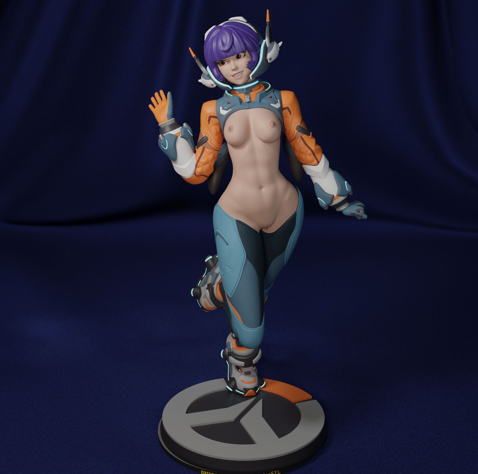 Juno Statue | Overwatch Fan Art by FunserviceSTL SFW,NSFW,Futa 3d printed statue,nsfw statue,Juno statue,Overwatch statue,3d printed figure,3d printed,futa statue,futa figurines,futanari figurines,futanari statue