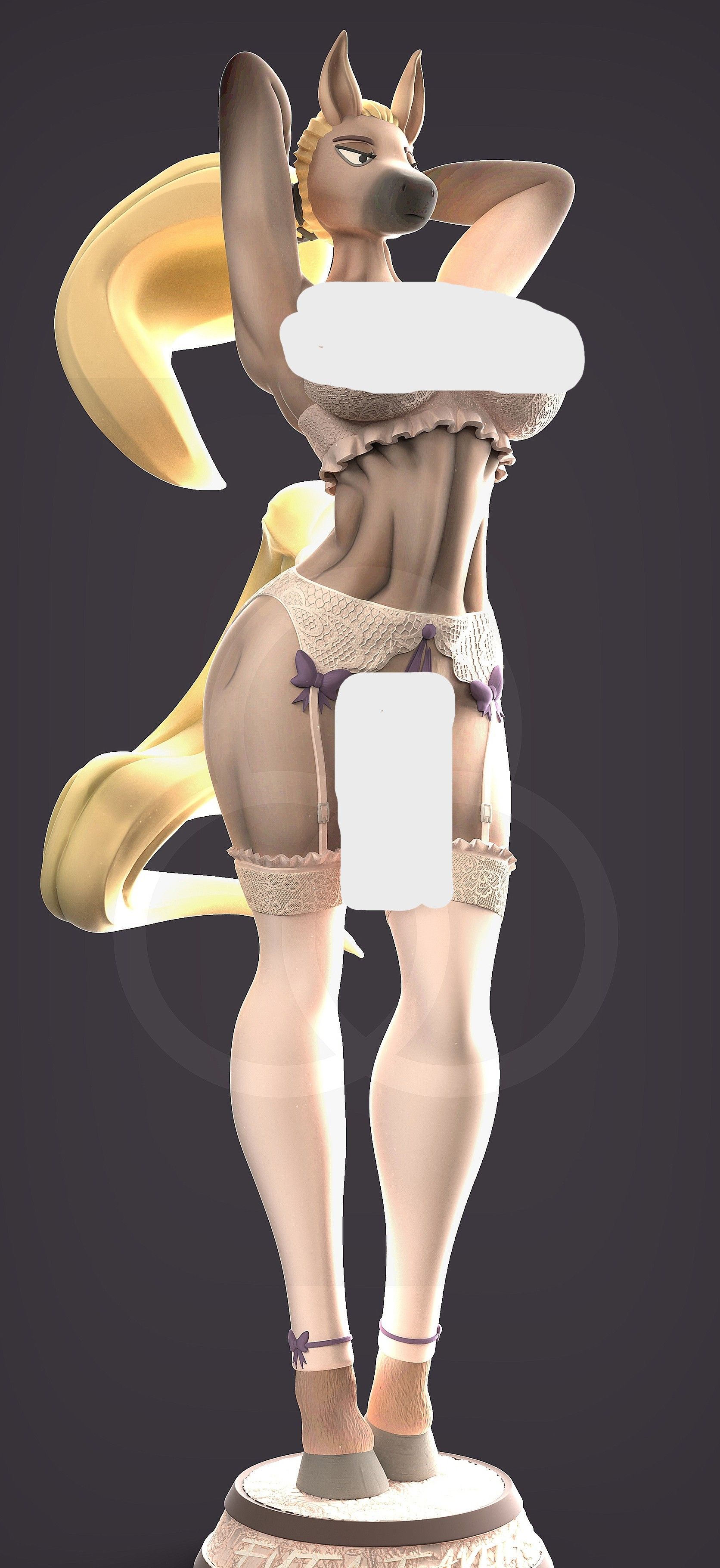 Shehorse Flaccid Futa Statue | Original Fan Art by FutaFantasy Futa 3d printed statue,3d printed,nsfw statue,3d printed figure,Shehorse Statue,futa statue,futa figurines,futanari figurines,futanari statue,original statue