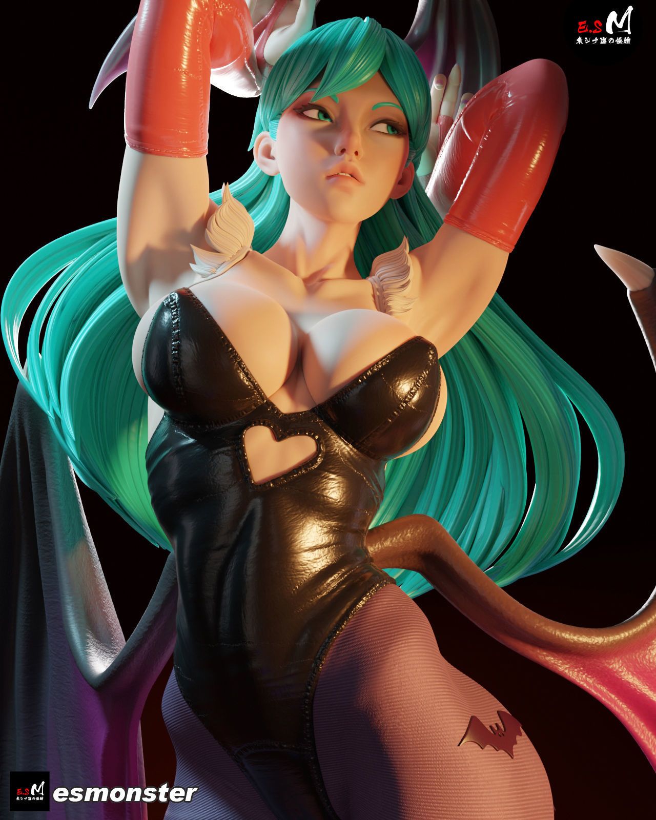 Morrigan Aensland Statue | Darkstalkers Fan Art by E.S Monster