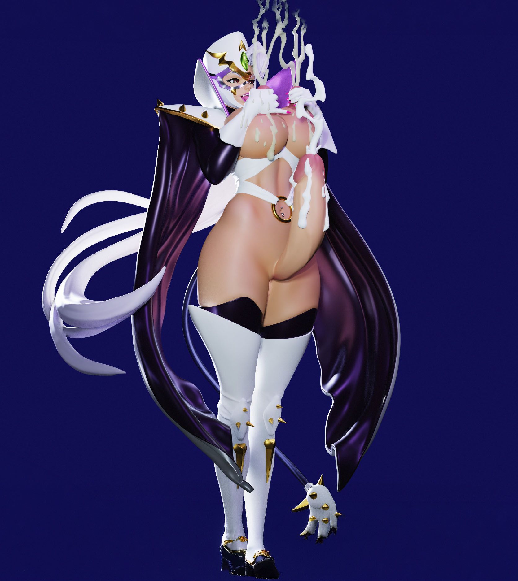 Statue Phantom Lady | Mahou Kaiju Fan art par Freyas Fantasys NSFW,Futa 3d printed statue,3d printed,3d printed figure,Mahou Kaiju Statue,Phantom Lady Statue,nsfw statue,futa figurines,futanari figurines,futanari statue,futa statue