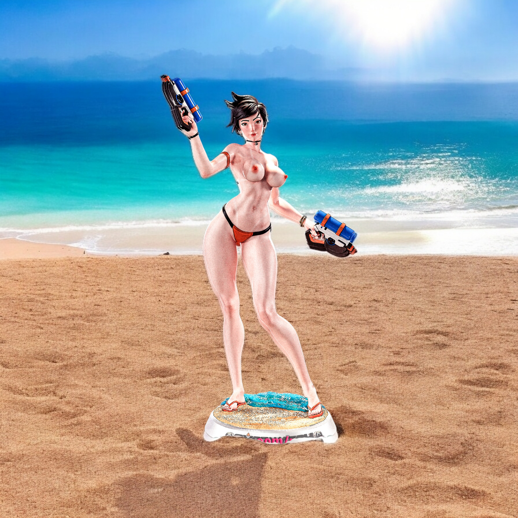 Tracer Statue | Overwatch Fan Art by PEACHFIGURE SFW,NSFW 3d printed statue,3d printed,nsfw statue,3d printed figure,Tracer Statue,Overwatch