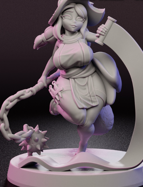 Ninjutsu Tanuki Ninja Miniature | DnD Fan Art by Jigglystix SFW,NSFW 3d printed,miniature,dnd miniature,Ninjutsu Tanuki Ninja,3d printed miniature,nsfw miniature