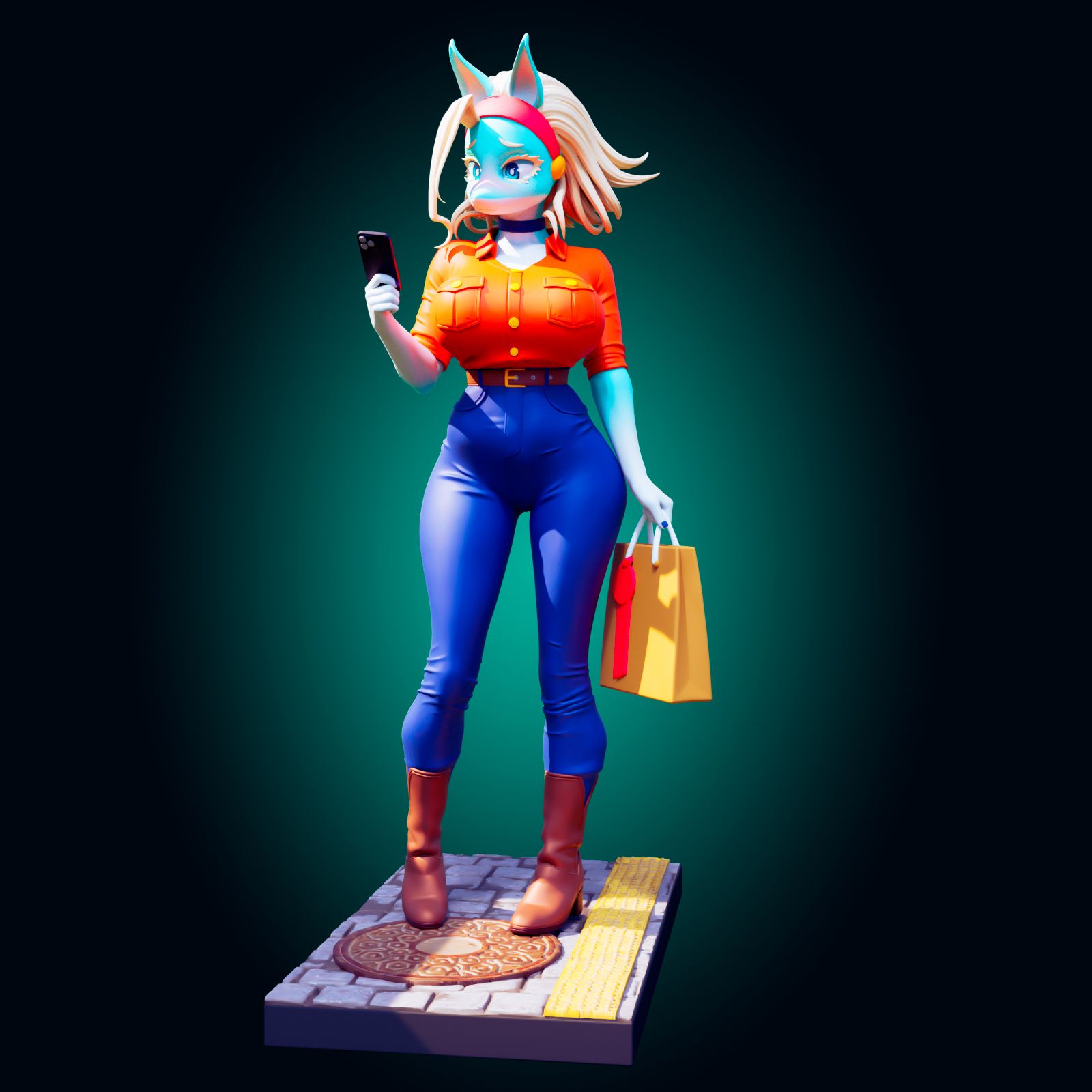 Ippan Josei Bikini Statue | My Hero Academia Fan Art by Officer Rhu SFW,NSFW,Futa 3d printed,Ippan Josei statue,futa statue,My Hero Academia statue,furry statue,nsfw statue