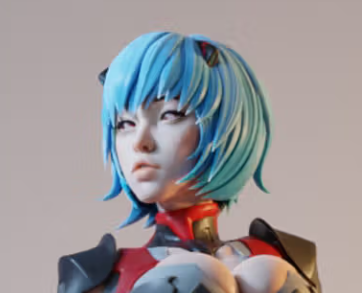 Rei Ayanami Statue | Evangelion Fanart von E.S Monster SFW 3d printed statue,3d printed,3d printed figure,Rei Ayanami Statue,Evangelion statue