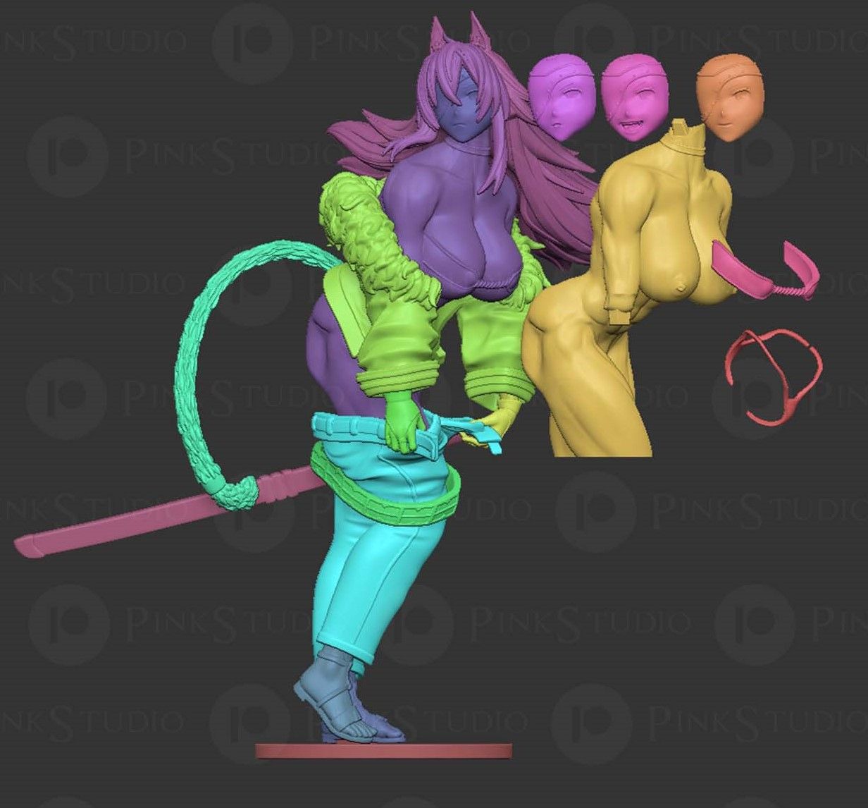 Ghislaine Statue | Mushoku Tensei Fan Art by Pink Studio SFW,NSFW 3d printed statue,nsfw statue,Ghislaine Statue,Mushoku Tensei statue,3d printed